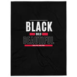 Black Bold & Beautiful Throw Blanket