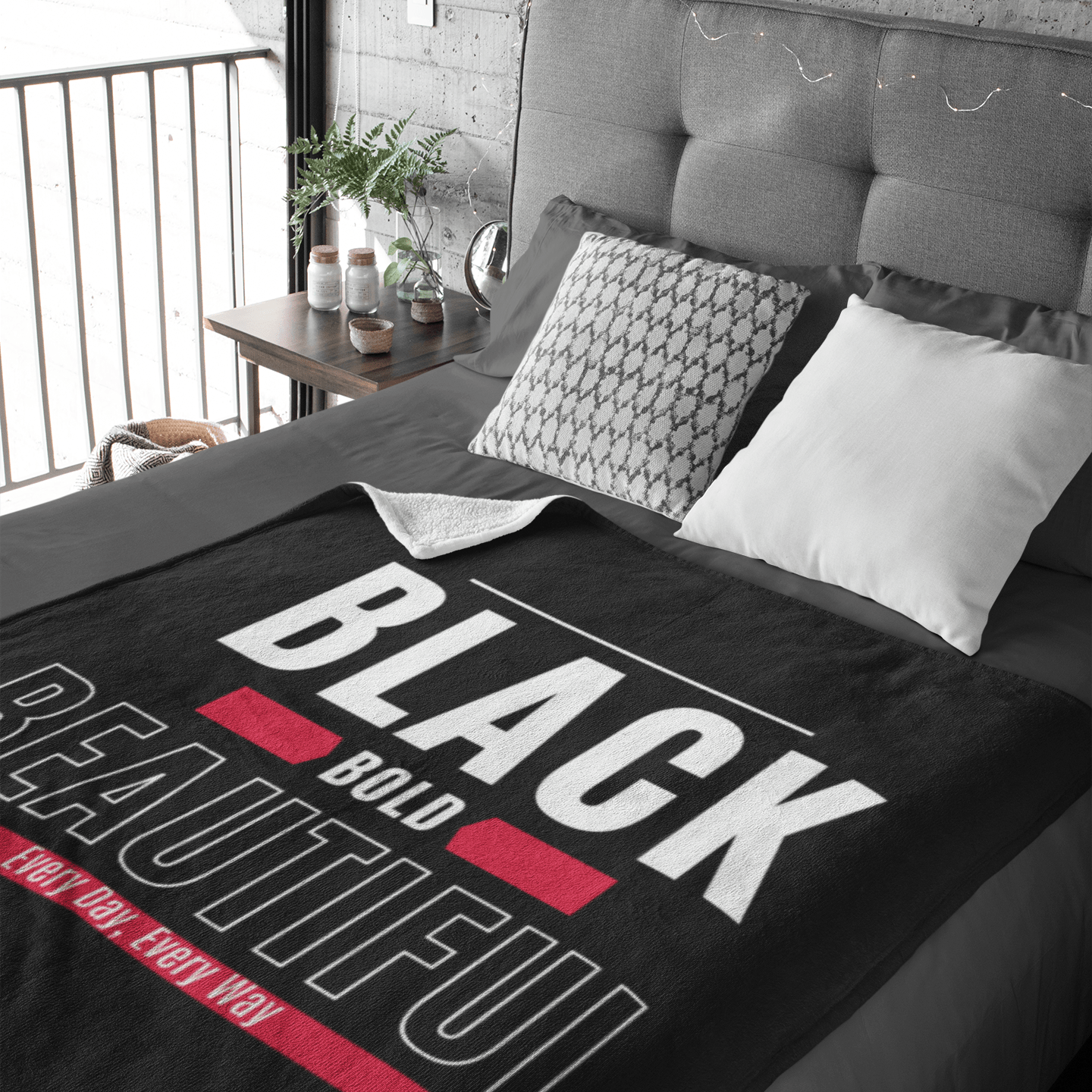 Black Bold & Beautiful Throw Blanket - Bold Infinity.store