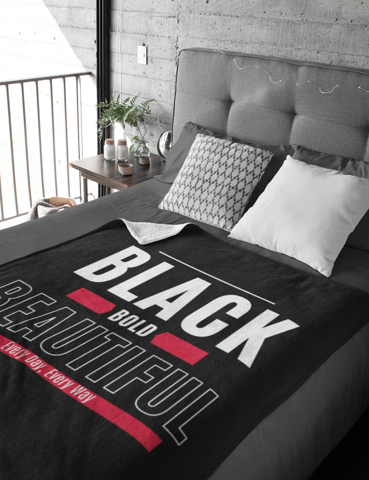 Black Bold & Beautiful Throw Blanket - Bold Infinity.store