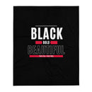 Black Bold & Beautiful Throw Blanket - Bold Infinity.store