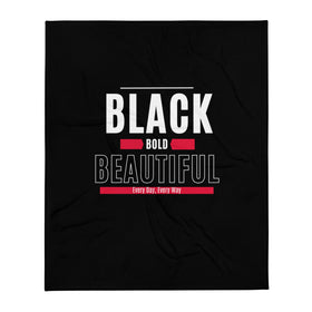 Black Bold & Beautiful Throw Blanket - Bold Infinity.store