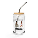 Melanated Black Kings Can-shaped glass