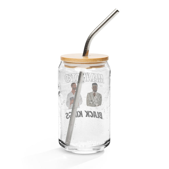 Melanated Black Kings Can - shaped glass - Bold Infinity.store