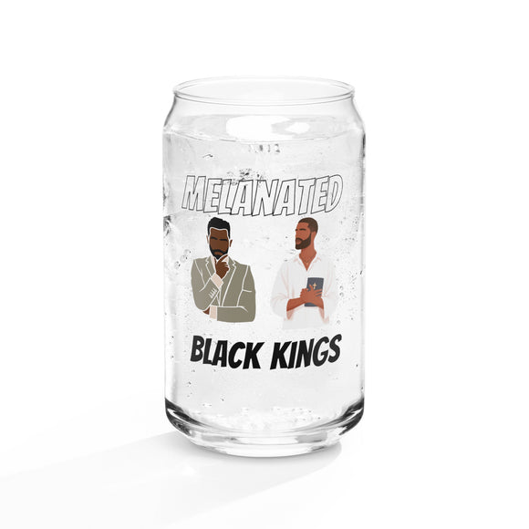 Melanated Black Kings Can - shaped glass - Bold Infinity.store