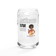Melanated Soul Sista Can - shaped glass - Bold Infinity.store