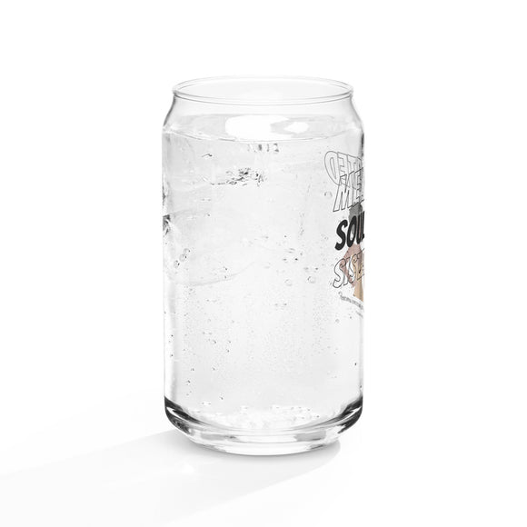 Melanated Soul Sista Can - shaped glass - Bold Infinity.store