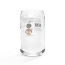 Melanated Soul Sista Can - shaped glass - Bold Infinity.store