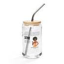 Melanated Soul Sista Can - shaped glass - Bold Infinity.store