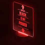 Repeat Black is My Power Acrylic Plaque - Bold Infinity.store