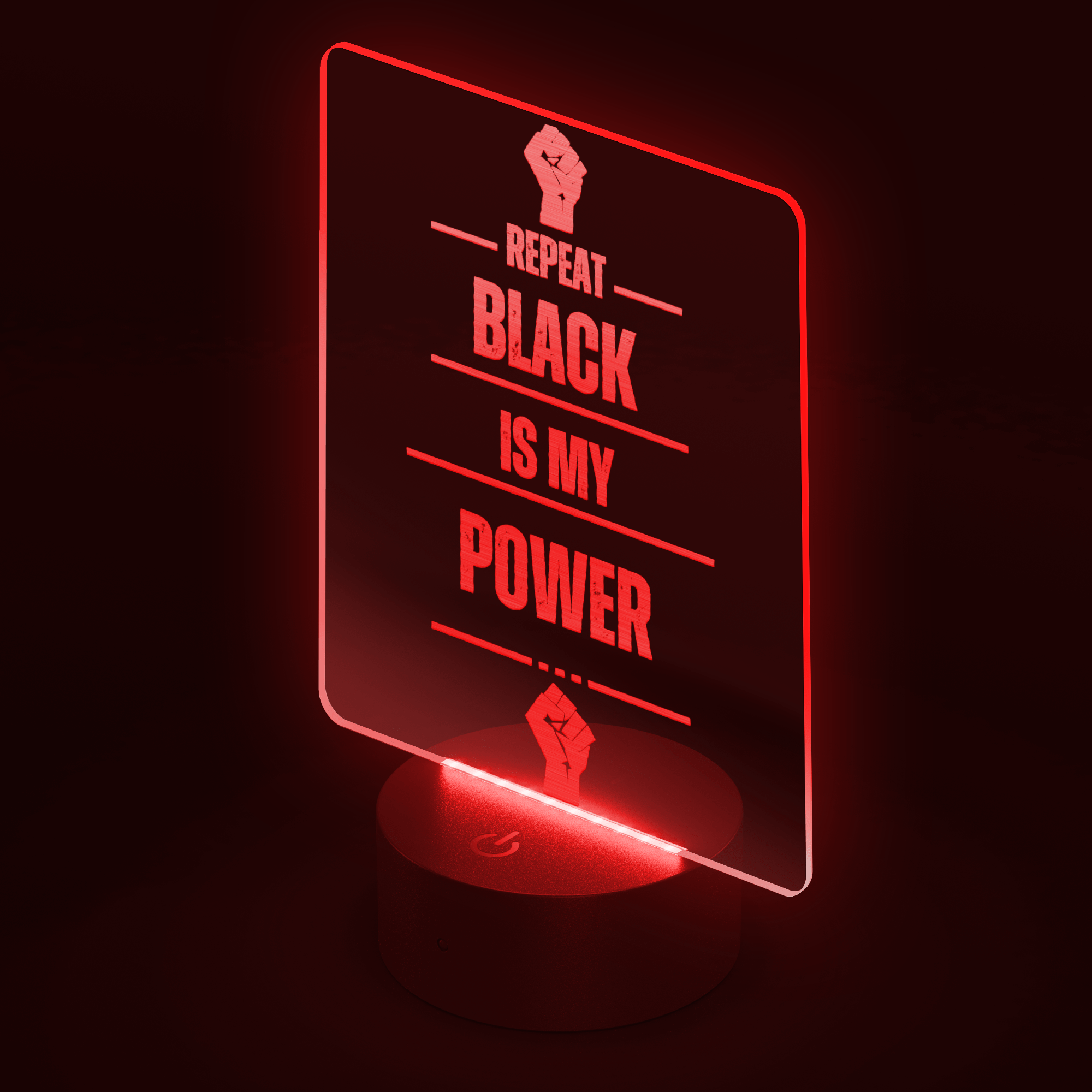 Repeat Black is My Power Acrylic Plaque - Bold Infinity.store