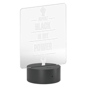 Repeat Black is My Power Acrylic Plaque - Bold Infinity.store