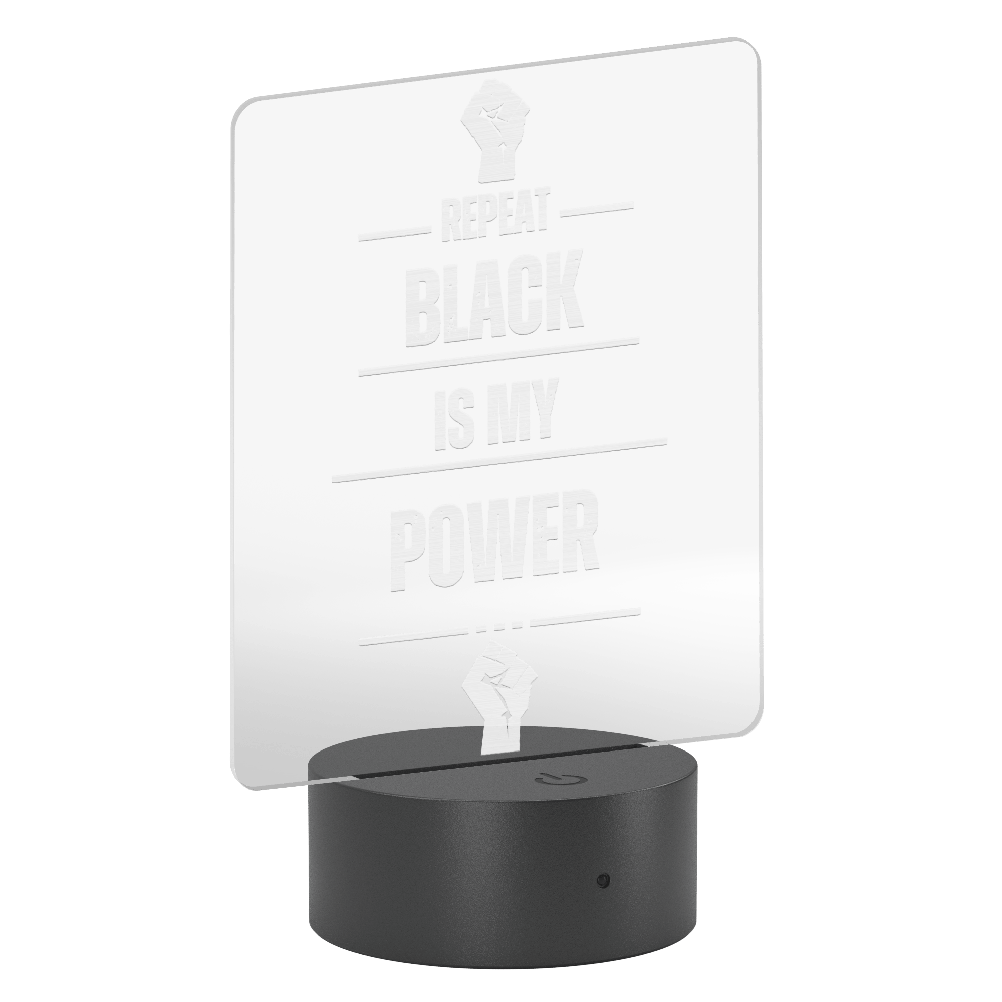 Repeat Black is My Power Acrylic Plaque - Bold Infinity.store