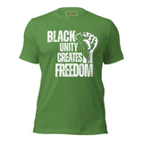 Black Unity Creates Freedom Unisex t-shirt