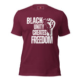 Black Unity Creates Freedom Unisex t-shirt