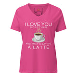 I Love You More Than Coffee Women’s relaxed v-neck t-shirt