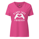 Black Love Forever Women’s relaxed v-neck t-shirt