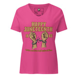 Happy Juneteenth Women’s relaxed v-neck t-shirt