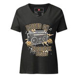 Raised On Boombox Beats Women’s relaxed v-neck t-shirt