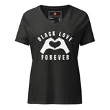 Black Love Forever Women’s relaxed v-neck t-shirt