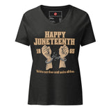 Happy Juneteenth Women’s relaxed v-neck t-shirt