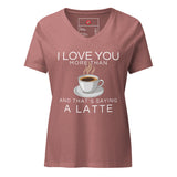 I Love You More Than Coffee Women’s relaxed v-neck t-shirt