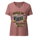 Raised On Boombox Beats Women’s relaxed v-neck t-shirt