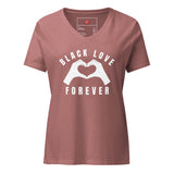 Black Love Forever Women’s relaxed v-neck t-shirt