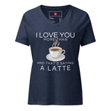I Love You More Than Coffee Women’s relaxed v-neck t-shirt