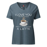 I Love You More Than Coffee Women’s relaxed v-neck t-shirt