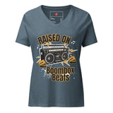 Raised On Boombox Beats Women’s relaxed v-neck t-shirt