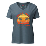 Melanin Made For the Tropics Women’s relaxed v-neck t-shirt