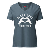 Black Love Forever Women’s relaxed v-neck t-shirt