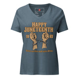 Happy Juneteenth Women’s relaxed v-neck t-shirt