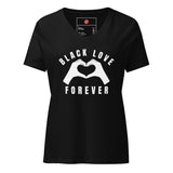 Black Love Forever Women’s relaxed v-neck t-shirt