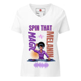 Spin That Melanin Magic Women’s relaxed v-neck t-shirt