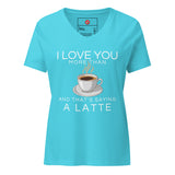 I Love You More Than Coffee Women’s relaxed v-neck t-shirt