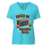 Raised On Boombox Beats Women’s relaxed v-neck t-shirt