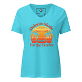 Melanin Made For the Tropics Women’s relaxed v-neck t-shirt