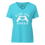 Black Love Forever Women’s relaxed v-neck t-shirt